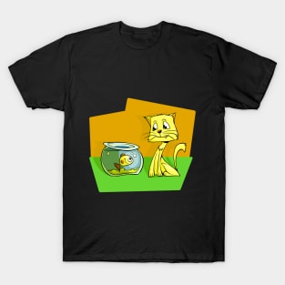 cat and fish T-Shirt